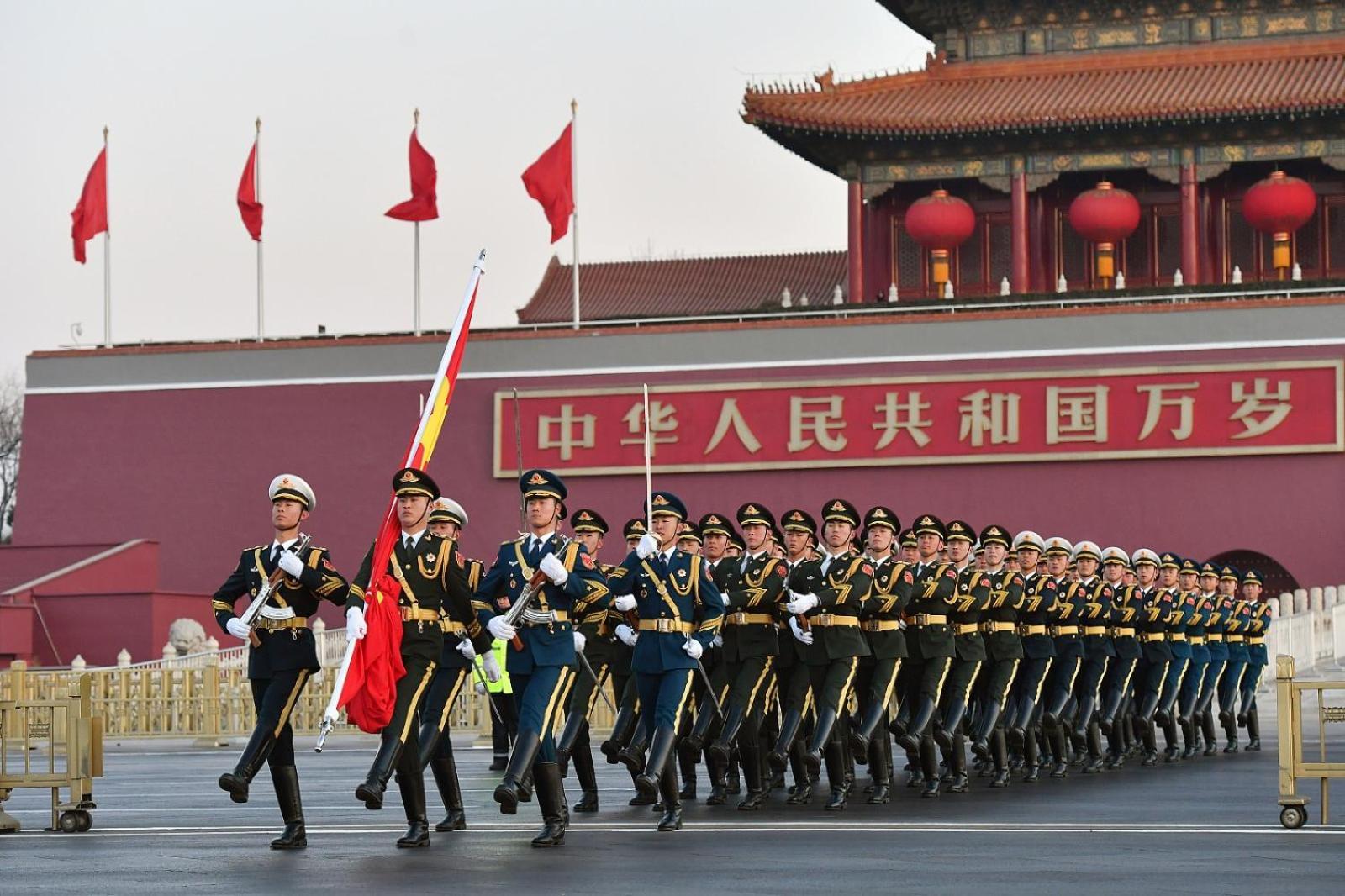 East Sacred Hotel--Very Near Beijing Tiananmen Square ,The Forbidden City,The Temple Of Heaven ,3 Minutes' Walk To Wangfujing Subway ,Located In The Center Of Beijing, Many Shopping Malls Around,Newly Renovated Hotel-Able To Receive Foreign Guests מראה חיצוני תמונה The 60th Anniversary of the Founding of the People's Republic of China military parade